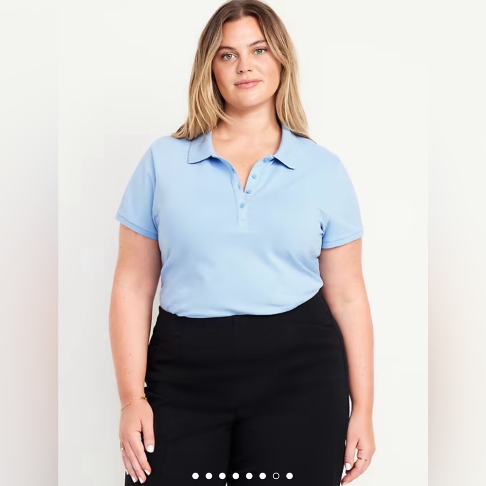 Old Navy - Light Blue women’s Polo Shirt Casual Style size 2x. Washed never worn